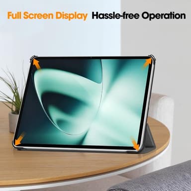 OnePlus Padille Tri-fold Stand Wake/Sleep Cover Tablet-kotelo - Harmaa