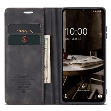 CASEME Retro Lompakkokotelo Samsung Galaxy A34 - Musta