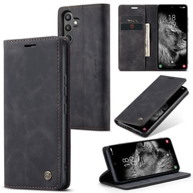 CASEME Retro Lompakkokotelo Samsung Galaxy A34 - Musta