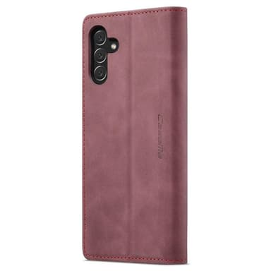 CASEME Retro Lompakkokotelo Samsung Galaxy A34 - Viininpunainen