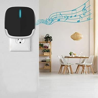 Plug & Play Langaton ovikello pitkällä kantamalla, musta