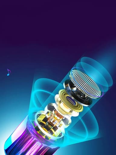 Bluetooth mini-kaiutin kromattu ombre, Lila/Sininen