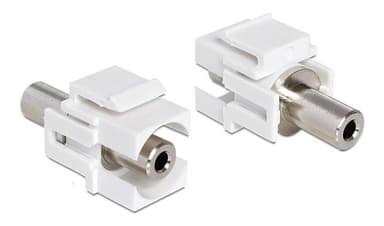 DeLOCK Keystone-liitinmoduuli, 3,5mm na - 3,5mm na, 19,2x14,9mm, valk.