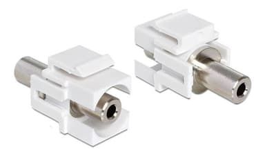 DeLOCK Keystone-liitinmoduuli, 3,5mm na - 3,5mm na, 19,2x14,9mm, valk.