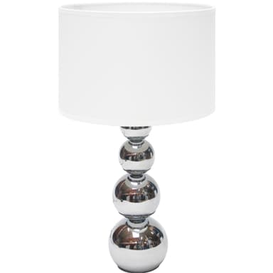 Bordslampa med inbyggd touch-dimmer i lampfoten, Vit