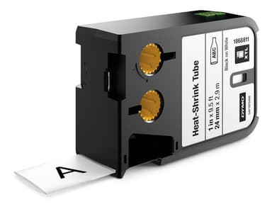 DYMO XTL Kutisteputki, 24mm, musta valkoisella pohjalla