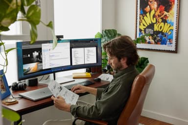 HP E45c G5 DQHD Curved Monitor näyttö