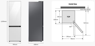 Samsung jääkaappipakastin RB38A7CGTS9/EF