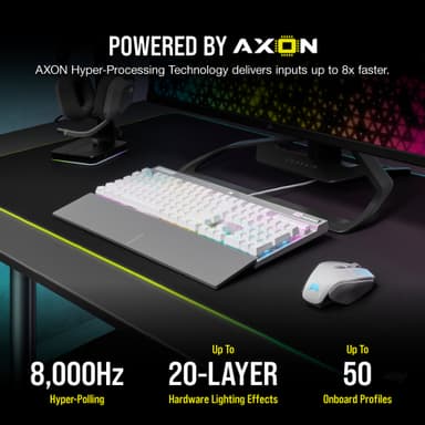Corsair K70 PRO RGB mekaaninen pelinäppäimistö (valkoinen)