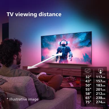 Philips 43” PUS7608 4K LED älytelevisio (2023)