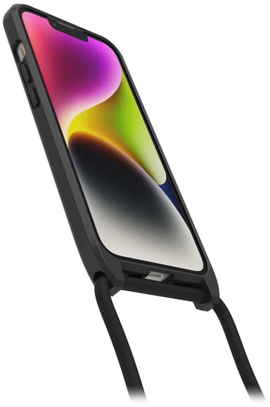 OtterBox React Necklace iPhone 14 MagSafe suojakuori (musta)