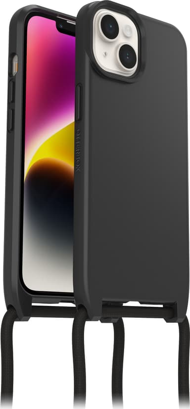 OtterBox React Necklace iPhone 14 MagSafe suojakuori (musta)