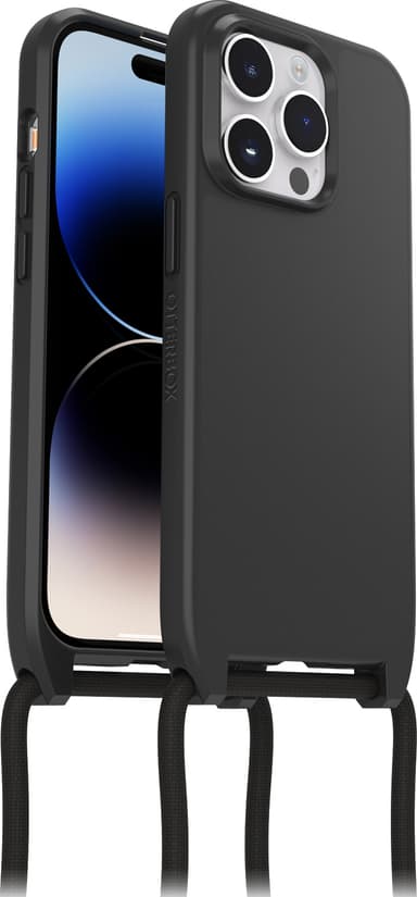 OtterBox React Necklace iPhone 14 Pro MagSafe suojakuori (musta)