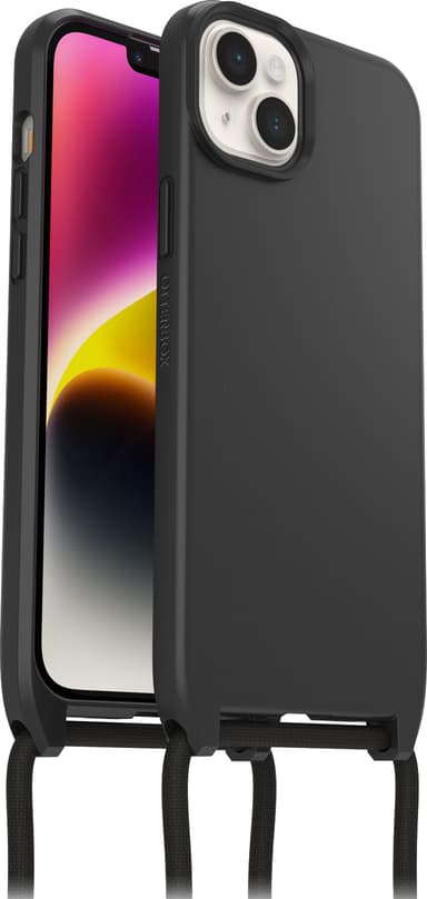 OtterBox React Necklace iPhone 14 Plus MagSafe suojakuori (musta)