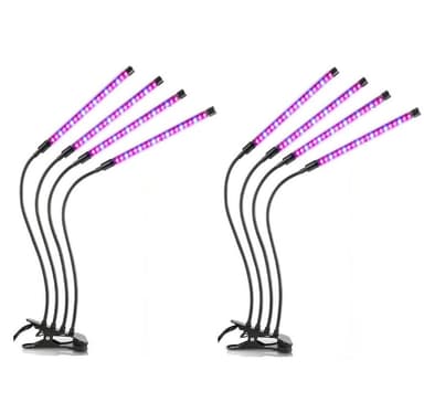 INF Kasvivalo / kasvien valaistus, 4 LED -loistelamppua 2-pack