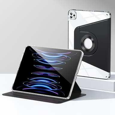 Tablettfodral för iPad 9.7 2017/2018 magnetiskt avtagbart Musta
