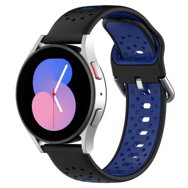 Silikoninen ranneke 20 mm Samsung / Huawei / Garmin Tummansininen
