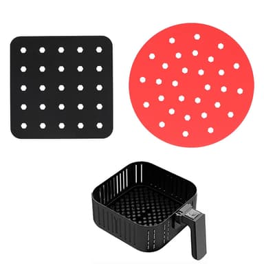2 Pack Uudelleenkäytettävä silikoninen Air Fryer Liner