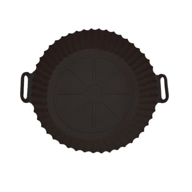 Rund silikonbakform för Air Fryer 24x6x19 cm Musta