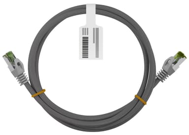 Goobay RJ45 patch-kaapeli CAT 8.1 S/FTP raakakaapelilla, AWG 26, harmaa