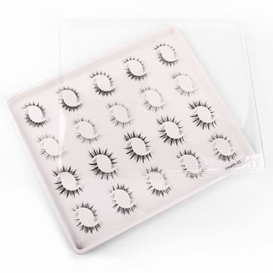 4 storlekar Lösögonfransar Naturlig look 20 par Musta