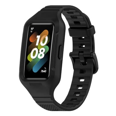 Huawei Band 8,7,6 Universal Integrated Texture Strap Musta
