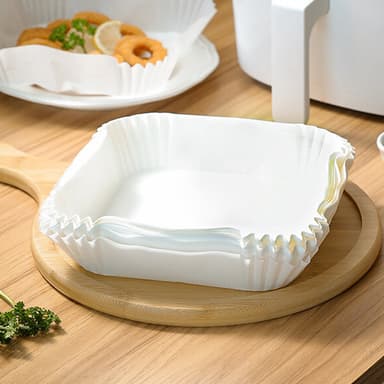 Air Fryer kertakäyttöpaperi rasvakeittimeen 23 cm 100 kpl valkoinen