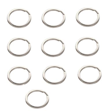 Pyöreä karbiinirenkaat avaimenperät sinkkiseos 10 kpl Hopea 30 mm