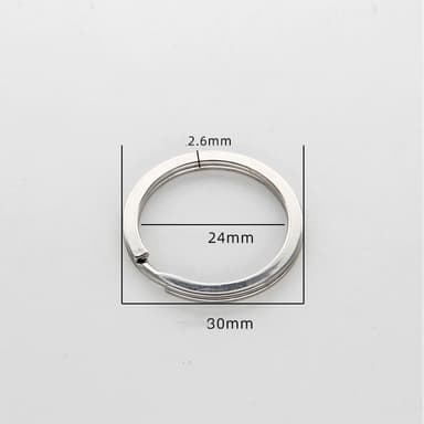 Pyöreä karbiinirenkaat avaimenperät sinkkiseos 10 kpl Hopea 30 mm