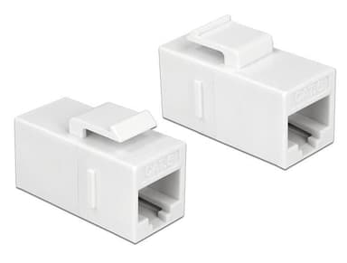 DeLock 86379 Keystone Module RJ45 jack to RJ45 jack Cat.6 UTP white