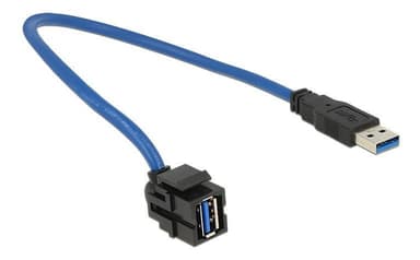 DeLOCK Keystone-liitinmoduuli, USB 3.0 na - USB 3.0 ur, kulmaliitin