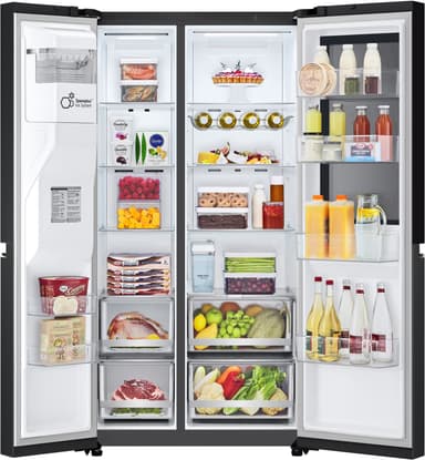 LG InstaView Side-by-side GSGV81EPLD (musta)