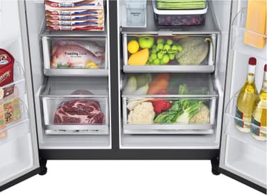 LG InstaView Side-by-side GSGV81EPLD (musta)