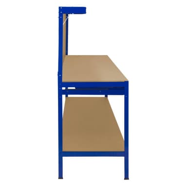 Työpöytä Pegboard, Laatikko & Valo – Sininen
