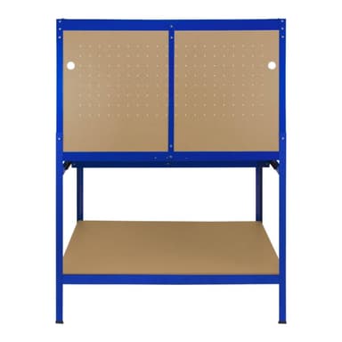 Työpöytä Pegboard, Laatikko & Valo – Sininen