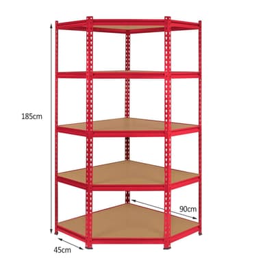Monster Racking Z-Rax-nurkkavarasto-hylly, punainen, 90 cm leveä