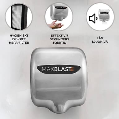 Maxblast Automatisoitu Teollisuuskäsienkuivain HEPA-suodattimella
