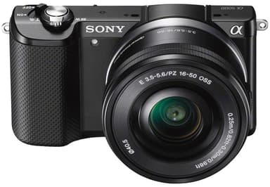 Sony A5000 järjestelmäkamera + 16-50mm PZ (musta)