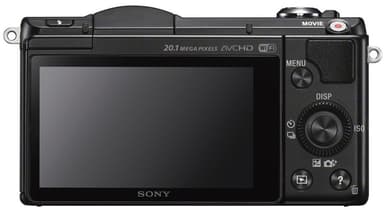 Sony A5000 järjestelmäkamera + 16-50mm PZ (musta)