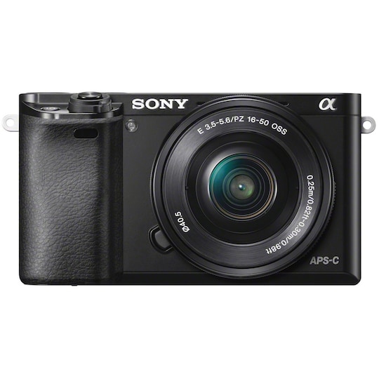Sony A6000 järjestelmäkamera + 16-50mm PZ (musta)