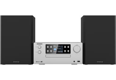 Kenwood M-925DAB-S mikrojärjestelmä, jossa on Bluetooth ja DAB+, hopea