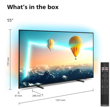 Philips 55” PUS8007 4K LED älytelevisio (2022)