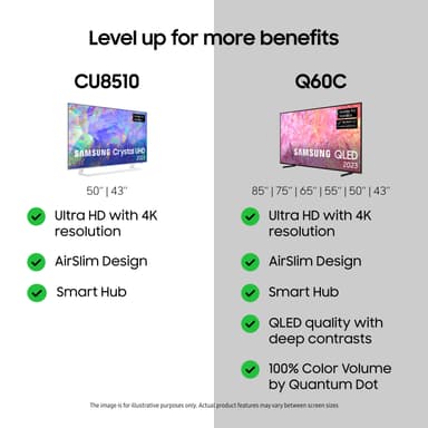 Samsung 43” CU8510 4K Crystal UHD älytelevisio (2023)
