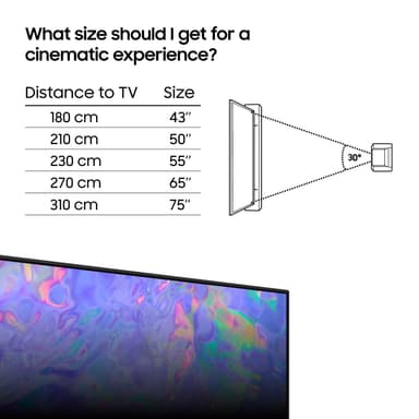 Samsung 43" CU8575 4K LED älytelevisio (2023)