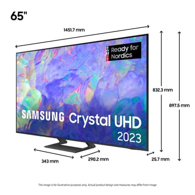 Samsung 65" CU8575 4K LED älytelevisio (2023)