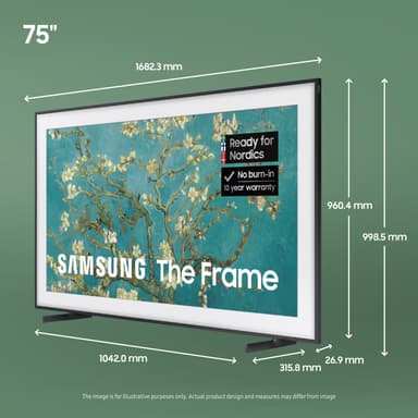 Samsung 75” LS03B The Frame 4K QLED älytelevisio (2023)
