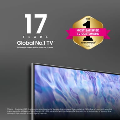 Samsung 75" Q80C 4K QLED älytelevisio (2023)