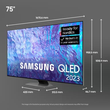 Samsung 75" Q80C 4K QLED älytelevisio (2023)