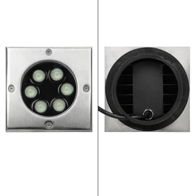 8 x 5W LED upotettu lattiavalaisin kulmikas RGBW -kulmavalo