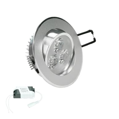 ECD Germany 10er Pack LED upotettava valaisin 3W 230V - pyöreä Ø8,5cm - 222